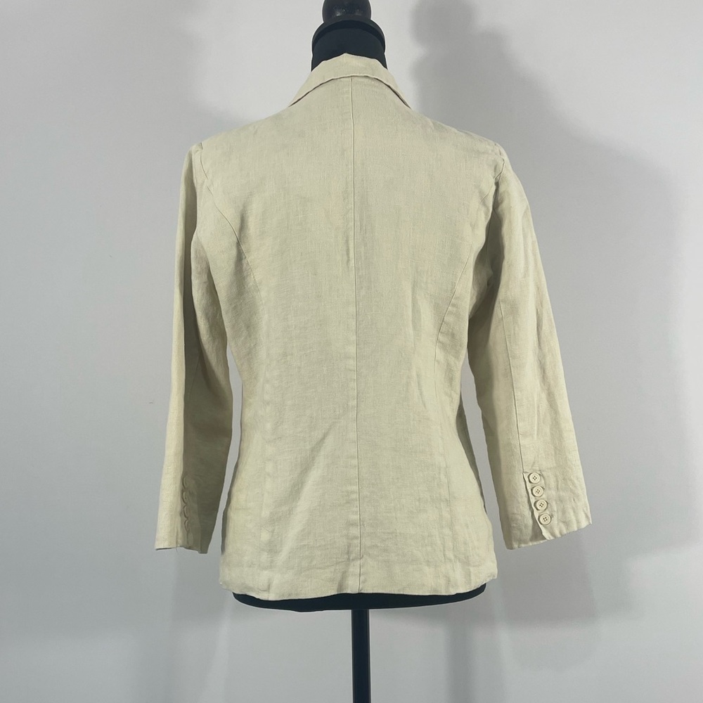 Love Tree Linen Blazer, Jacket, 3/4 sleeve, Size Medium, Classic, women’s - Picture 3 of 9